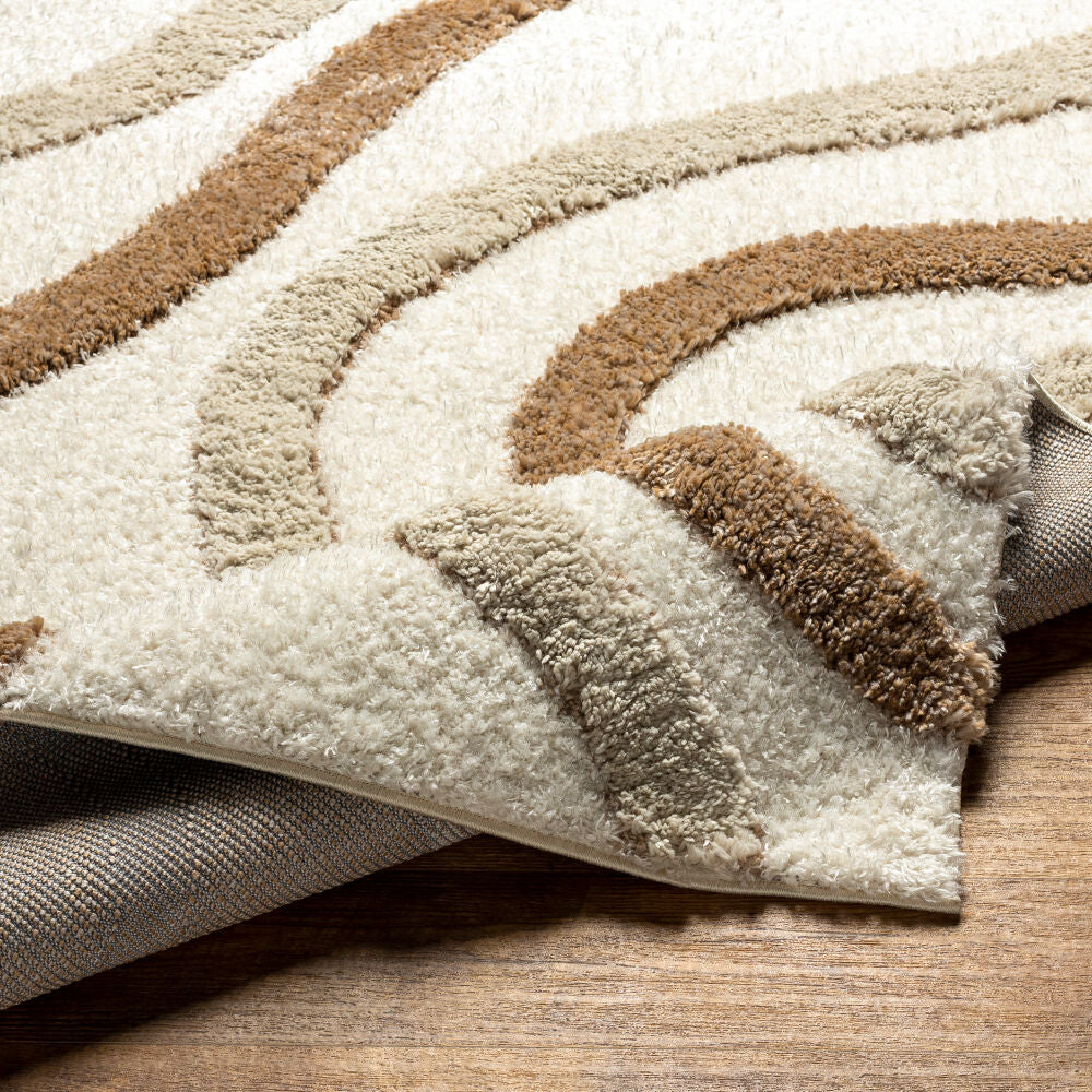 Surya Hudson Shag HDS-2311 Cream Modern Machine Woven Rug