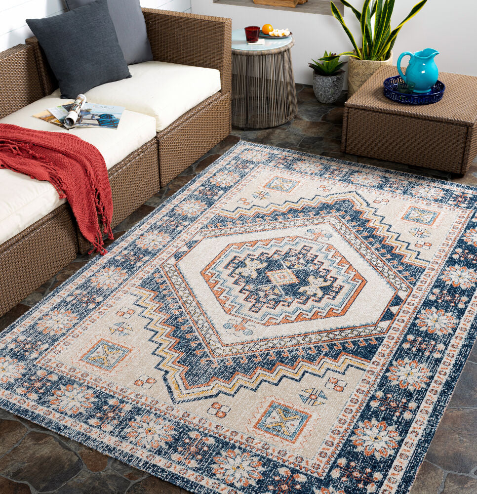 Surya Huntington Beach HTB-2308 Navy Global Machine Woven Rug