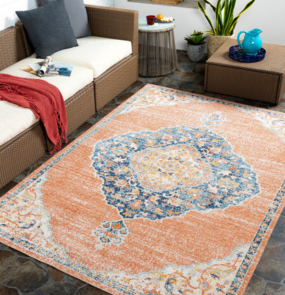 Surya Huntington Beach HTB-2314 Dusty Coral Global Machine Woven Rug
