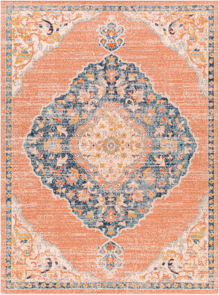 Surya Huntington Beach HTB-2314 Dusty Coral Global Machine Woven Rug