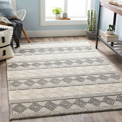 Surya Hygge HYG-2300 Charcoal Cottage Hand Woven Rug