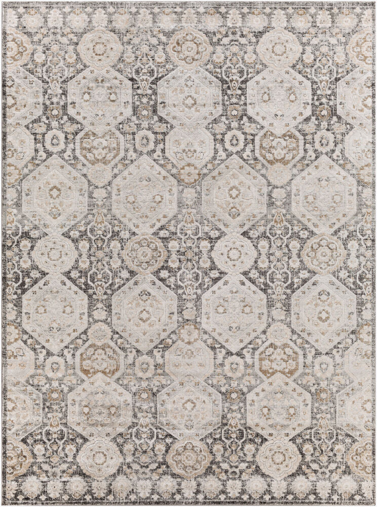 Surya Indigo IGO-2307 Black Traditional Machine Woven Rug