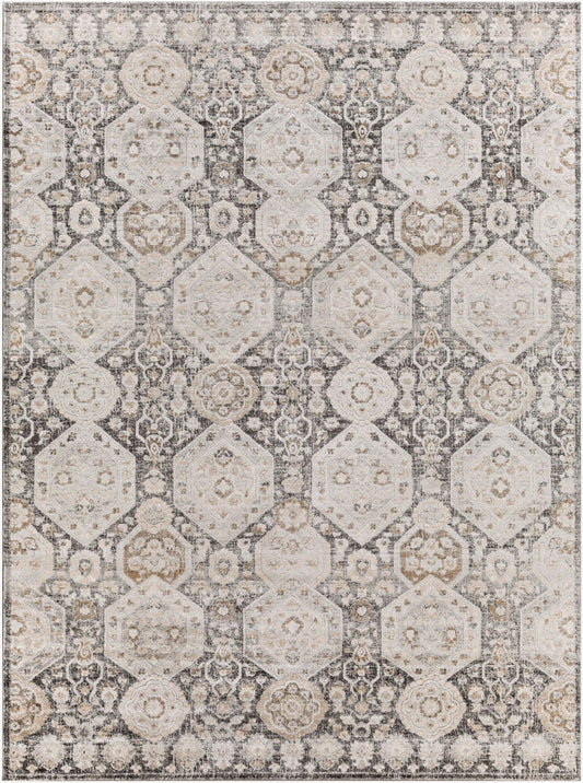 Surya Indigo IGO-2307 Black Traditional Machine Woven Rug
