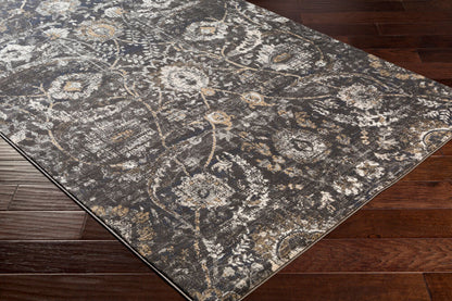 Surya Indigo IGO-2317 Black Traditional Machine Woven Rug