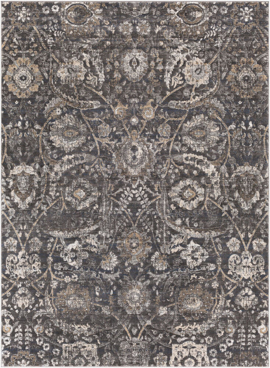 Surya Indigo IGO-2317 Black Traditional Machine Woven Rug