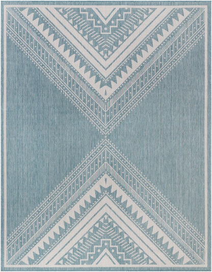 Surya Long Beach LBH-2339 Aqua Global Machine Woven Rug