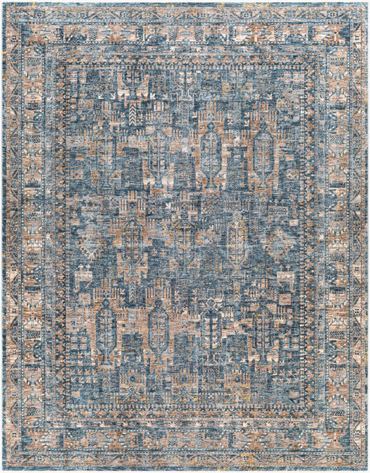 Surya Mirabel MBE-2301 Dark Blue Traditional Machine Woven Rug