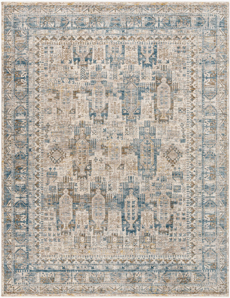 Surya Mirabel MBE-2302 Dark Blue Traditional Machine Woven Rug