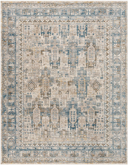 Surya Mirabel MBE-2302 Dark Blue Traditional Machine Woven Rug