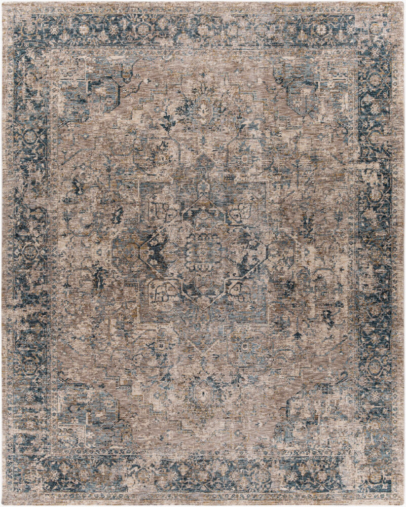 Surya Mirabel MBE-2312 Teal Traditional Machine Woven Rug