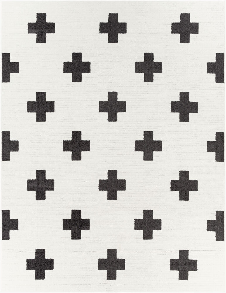 Surya Moroccan Shag MCS-2306 Black Modern Machine Woven Rug