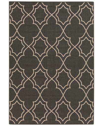 Surya Alfresco ALF-9590 Black Cottage Machine Woven Rug