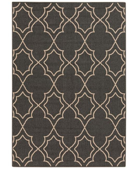 Surya Alfresco ALF-9590 Black Cottage Machine Woven Rug
