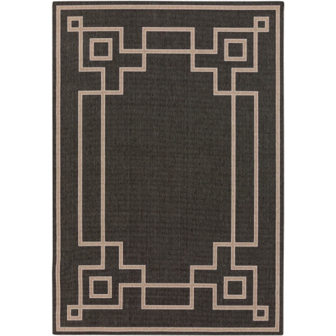 Surya Alfresco ALF-9630 Black Cottage Machine Woven Rug
