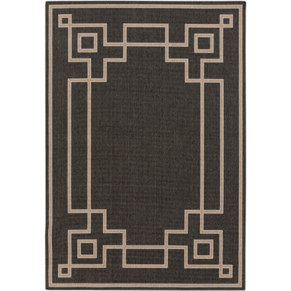 Surya Alfresco ALF-9630 Black Cottage Machine Woven Rug