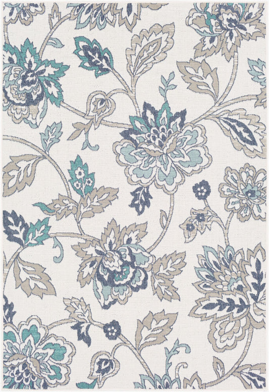 Surya Alfresco ALF-9674 Pale Blue Cottage Machine Woven Rug