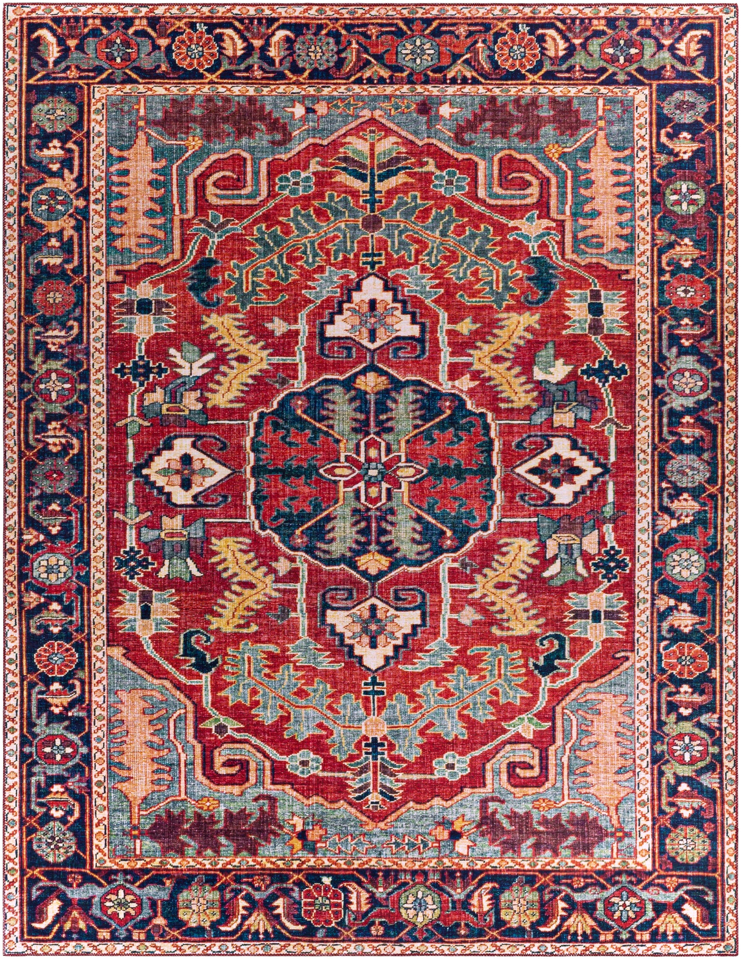 Surya Iris IRS-2317 Dark Blue Traditional Machine Woven Rug