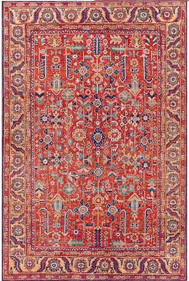 Surya Iris IRS-2332 Burnt Orange Traditional Machine Woven Rug