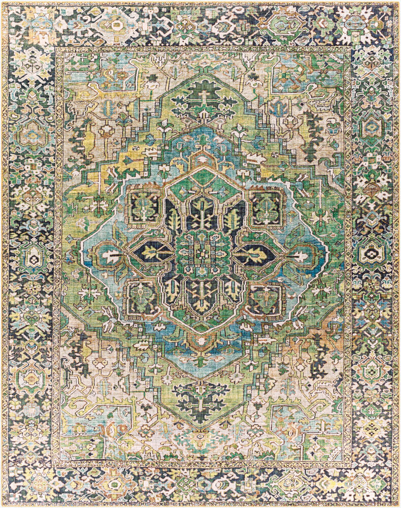 Surya Iris IRS-2361 Medium Green Traditional Machine Woven Rug