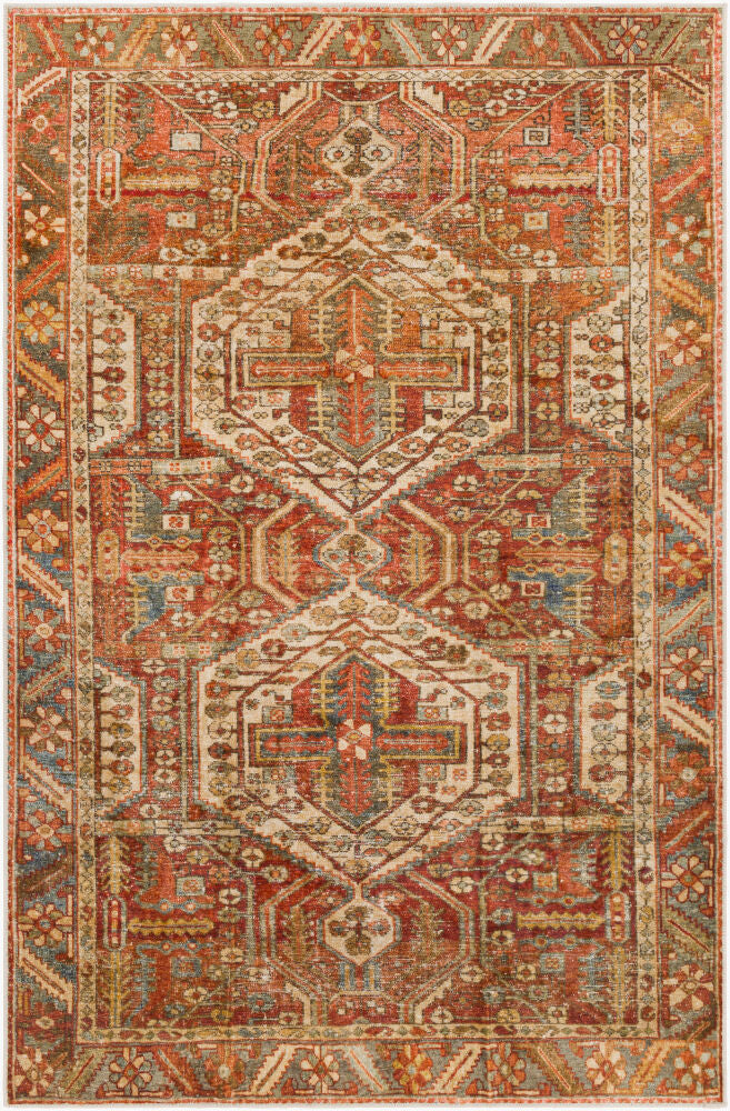 Surya Lavable LVB-2300 Rust Global Machine Woven Rug