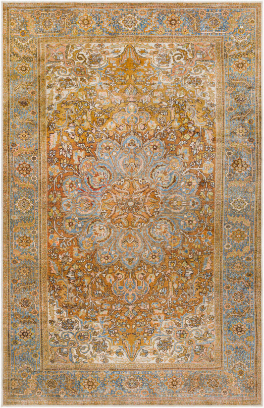 Surya Lavable LVB-2302 Mustard Traditional Machine Woven Rug
