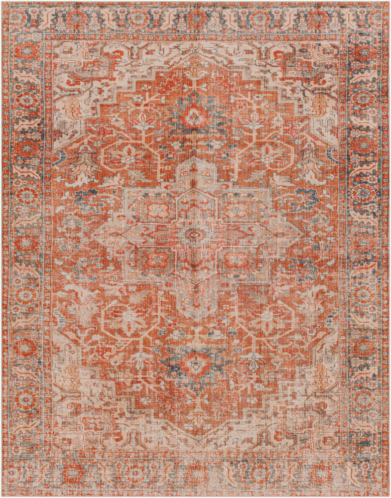 Surya Lavable LVB-2303 Rust Traditional Machine Woven Rug