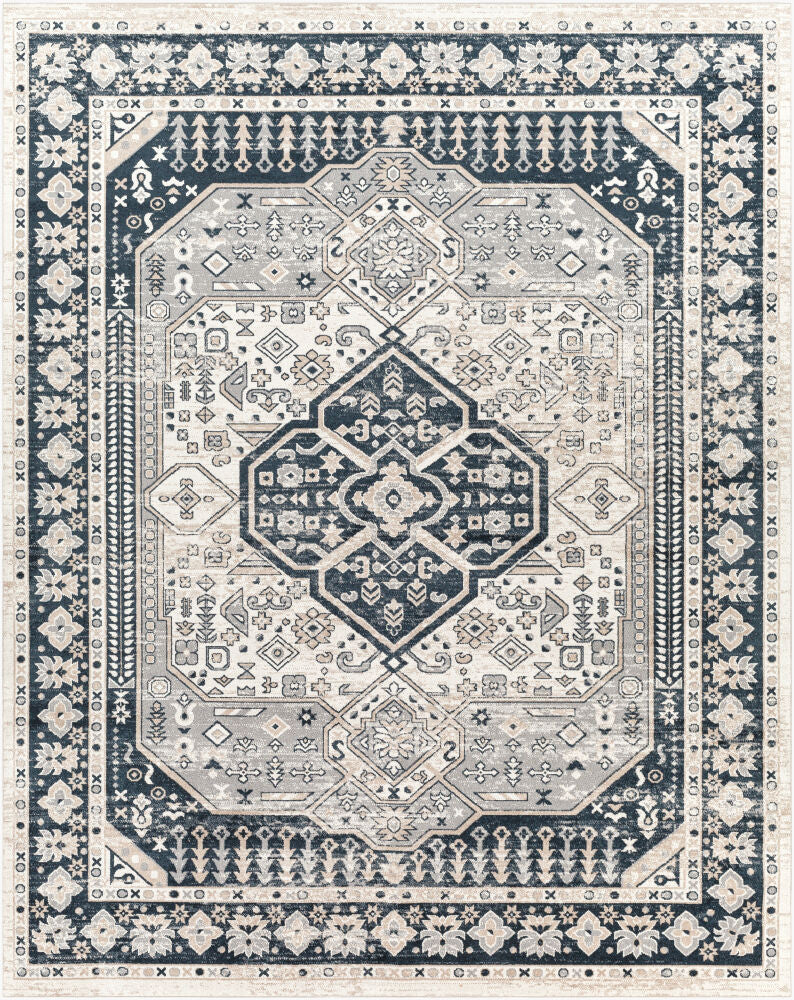 Surya Lavadora LVR-2324 Black Traditional Machine Woven Rug