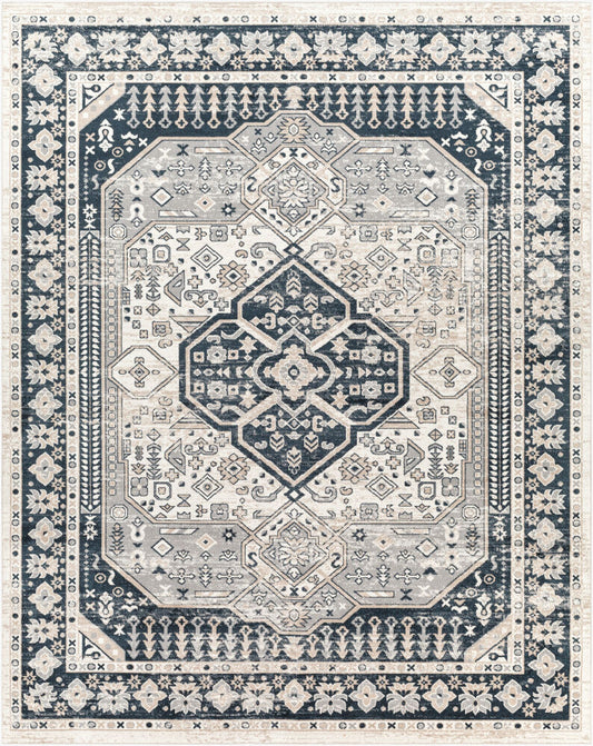 Surya Lavadora LVR-2324 Black Traditional Machine Woven Rug