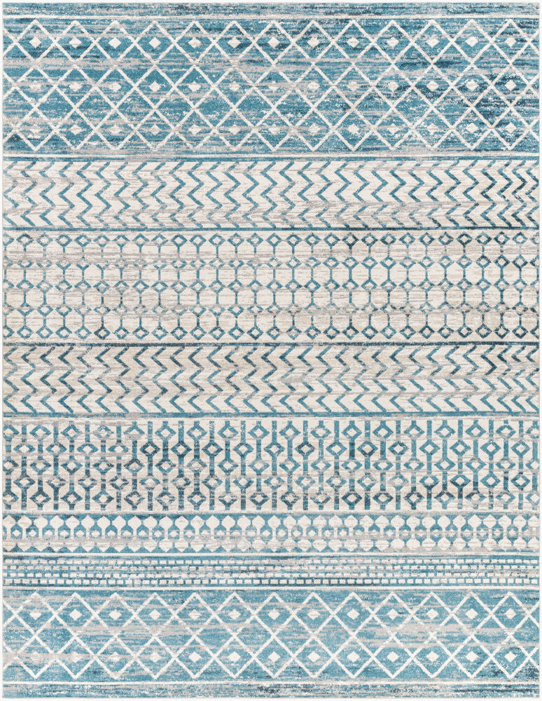 Surya Lavadora LVR-2334 Ink Blue Global Machine Woven Rug
