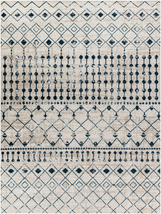 Surya Lavadora LVR-2338 Ink Blue Global Machine Woven Rug