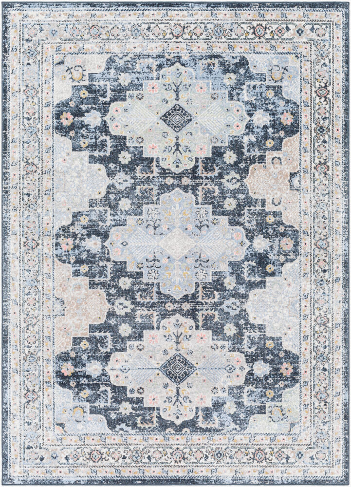 Surya Lavadora LVR-2357 Dark Blue Traditional Machine Woven Rug