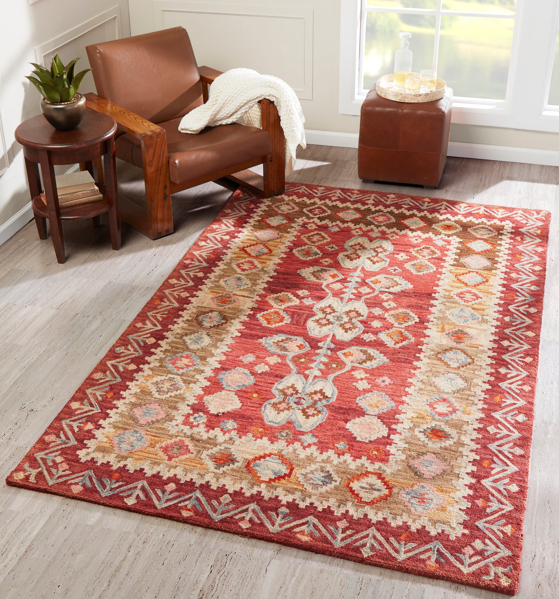 Momeni Tangier  Red  Traditional