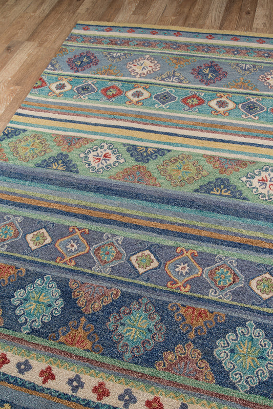 Momeni Tangier  Blue  Traditional