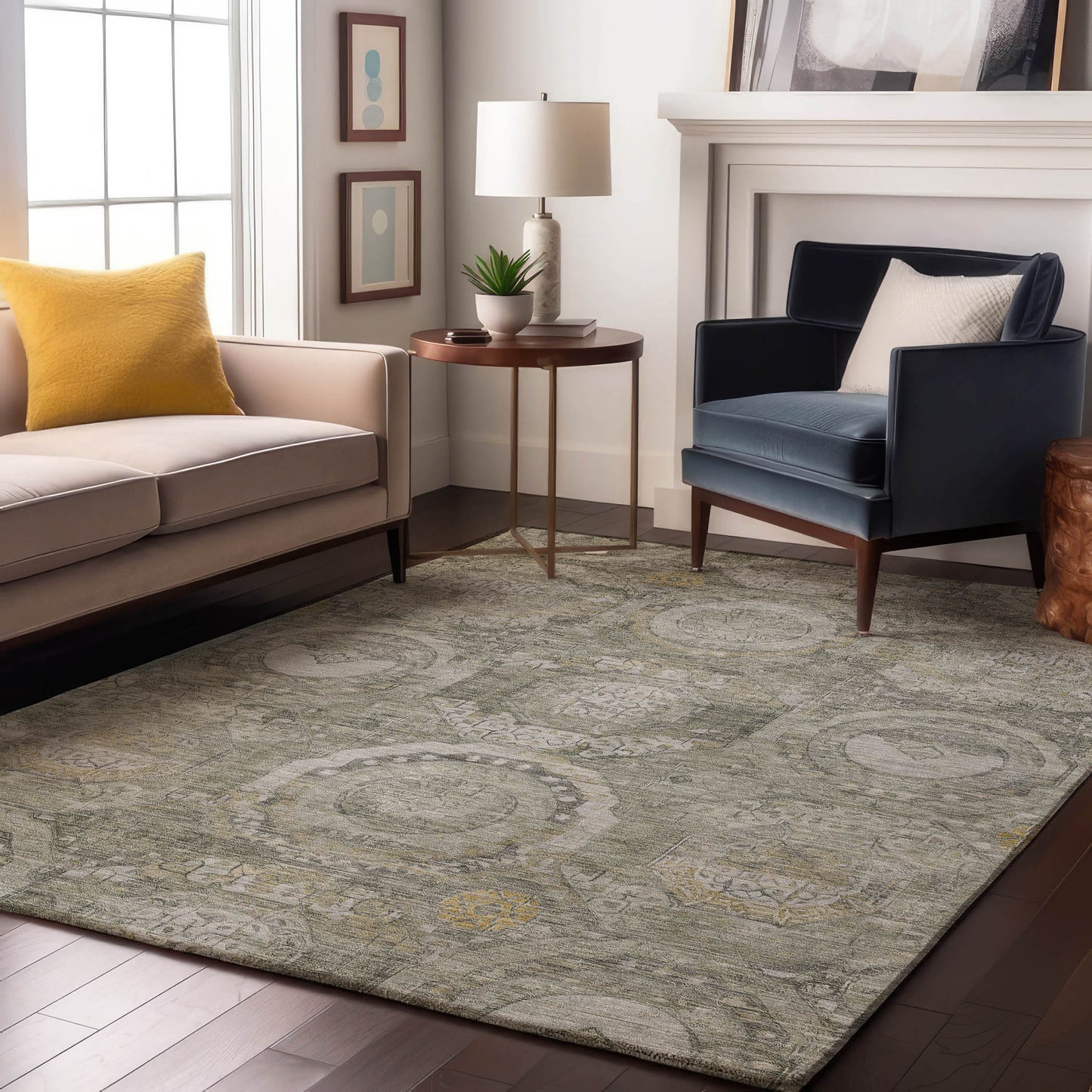 Dalyn Rugs Tabrook  Pewter  Traditional