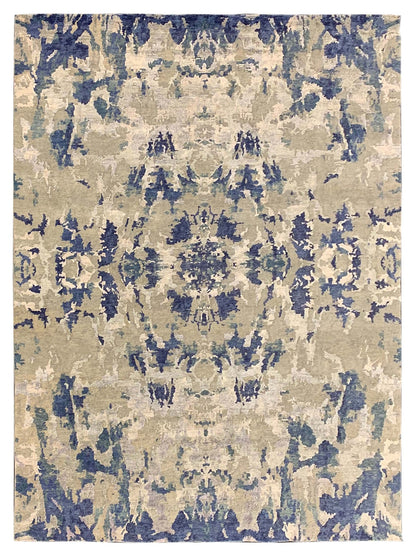 Artisan Mary Silver Eggplant Contemporary Knotted Rug - Rugs - Artisan - Atlanta Designer Rugs