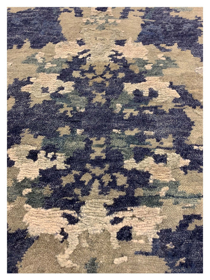 Artisan Mary Silver Eggplant Contemporary Knotted Rug - Rugs - Artisan - Atlanta Designer Rugs