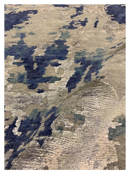 Artisan Mary Silver Eggplant Contemporary Knotted Rug - Rugs - Artisan - Atlanta Designer Rugs