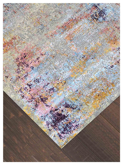 Artisan Toni  White Multi Contemporary Knotted Rug