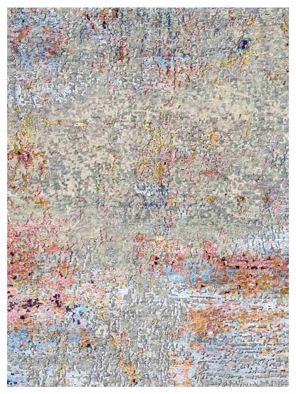 Artisan Toni  White Multi Contemporary Knotted Rug