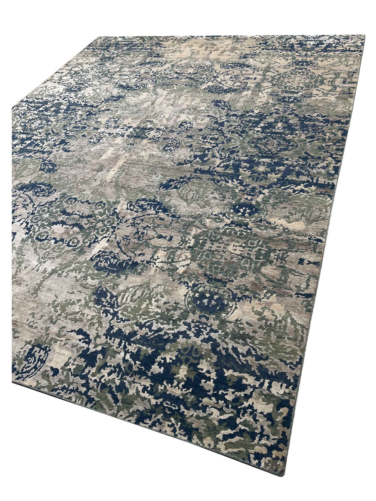 Toni Rug Artisan Toni Lt.Blue Silver Contemporary Knotted Rug – Atlanta Designer ...