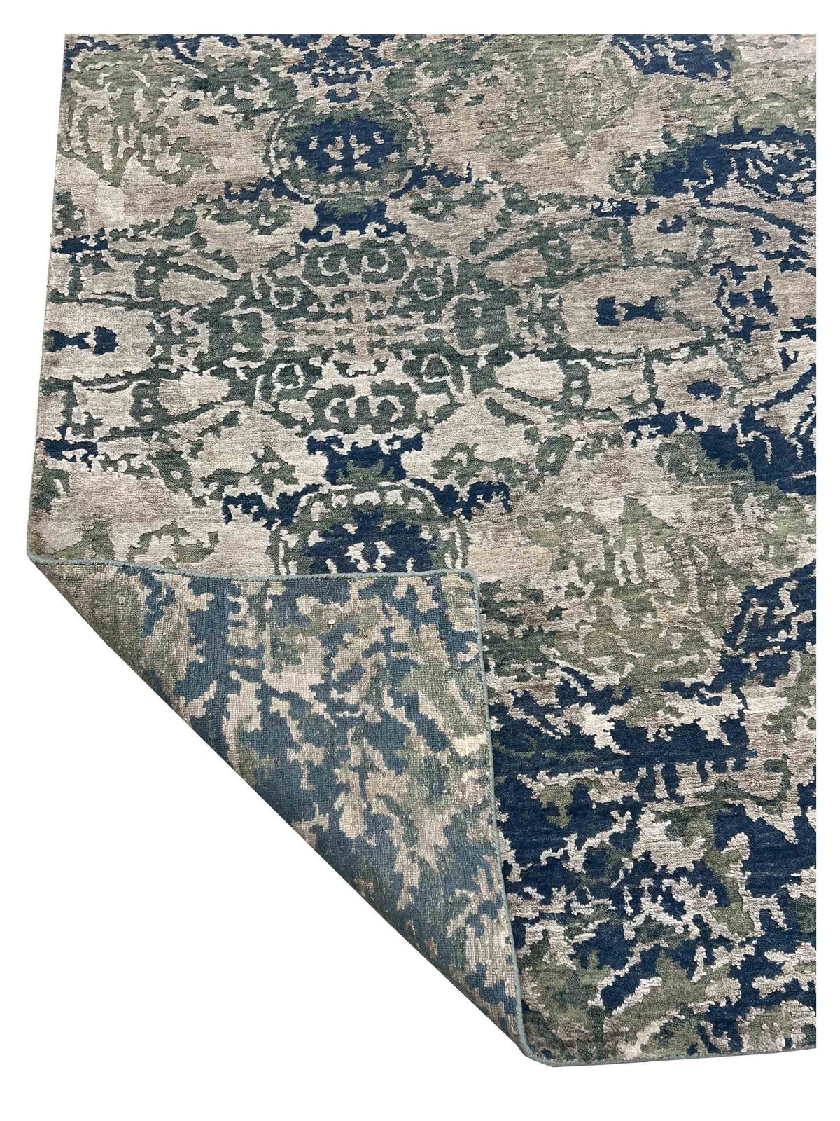 Toni Rug Artisan Toni Lt.Blue Silver Contemporary Knotted Rug – Atlanta Designer ...