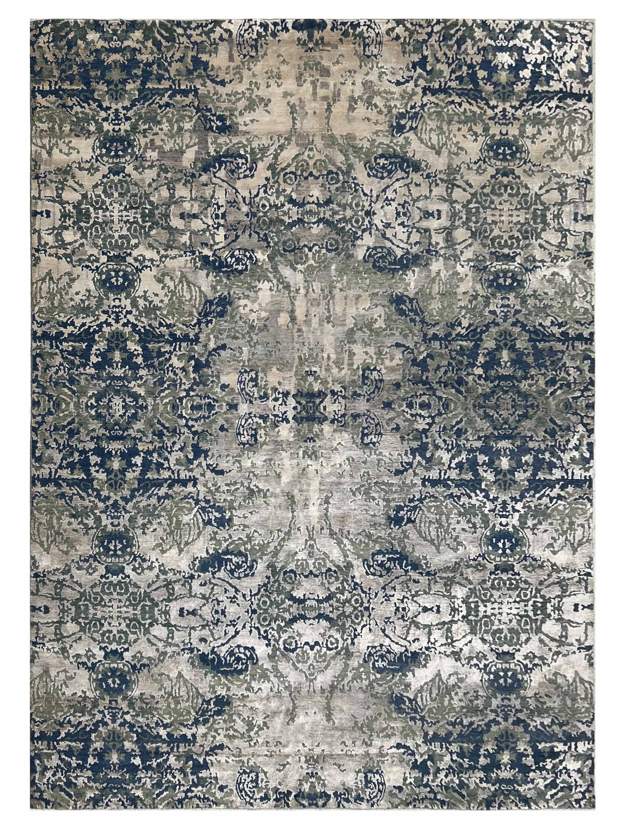 Toni Rug Artisan Toni Lt.Blue Silver Contemporary Knotted Rug – Atlanta Designer ...