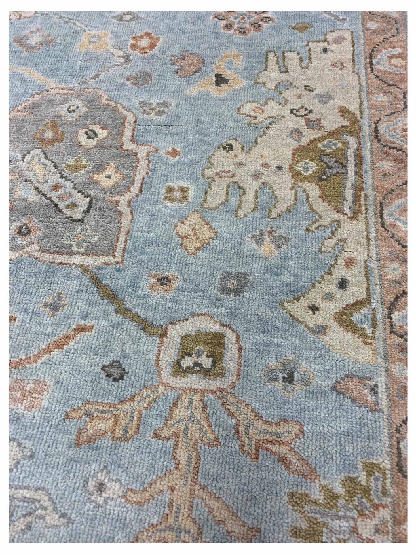 Artisan Julie Lt.Blue Beige Transitional Knotted Rugs