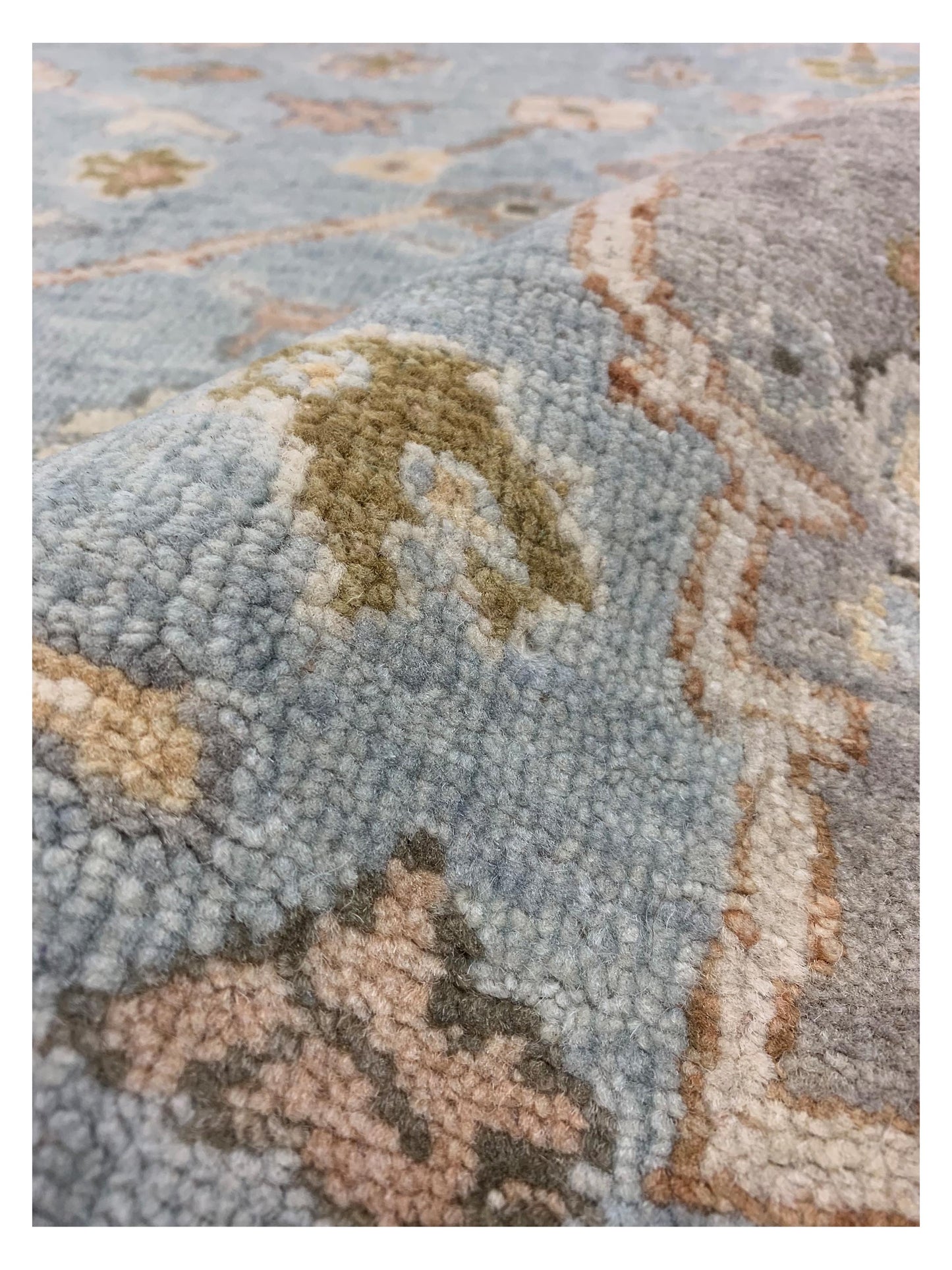 Artisan Julie Lt.Blue Beige Transitional Knotted Rugs