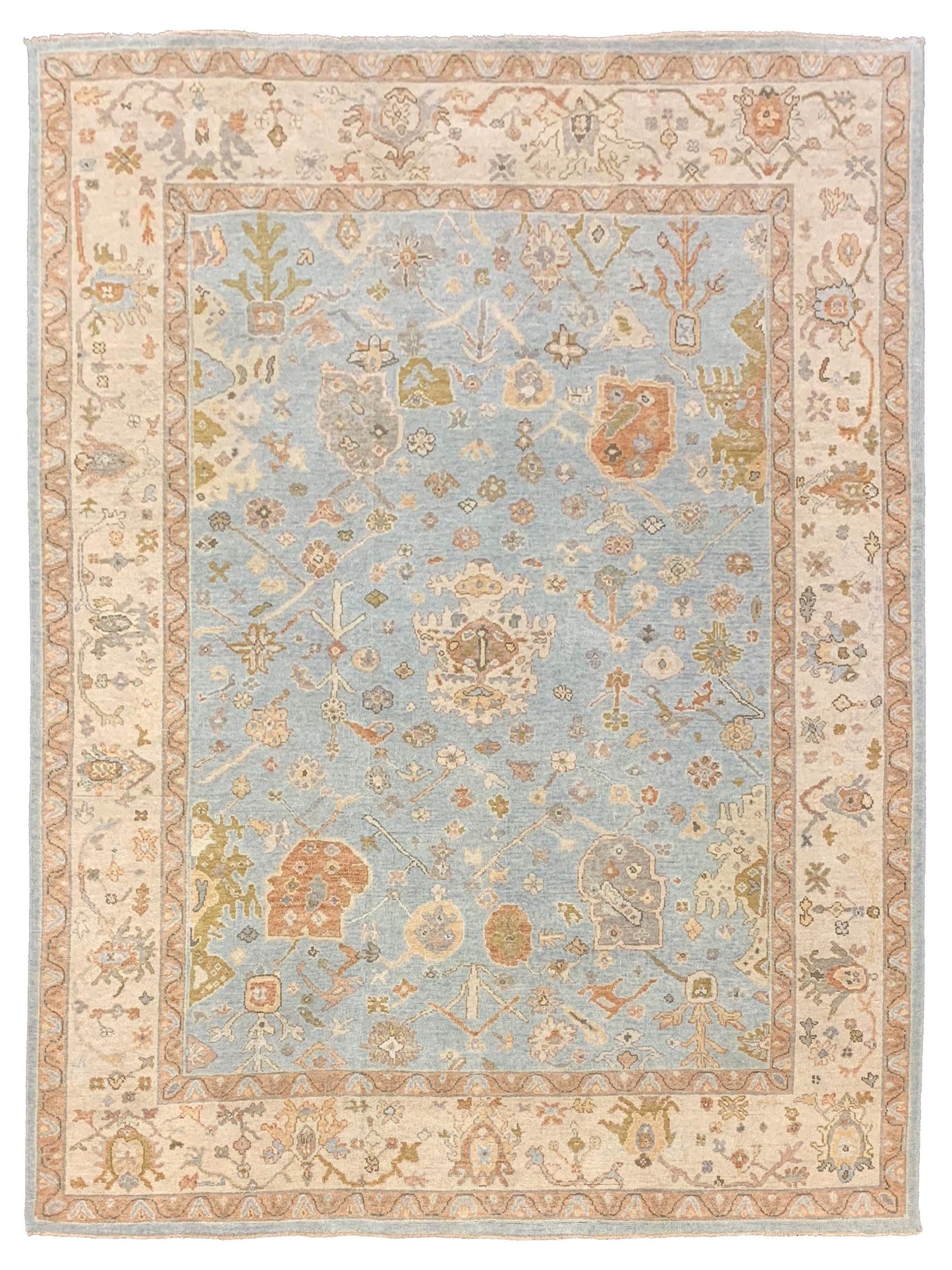 Artisan Julie Lt.Blue Beige Transitional Knotted Rugs