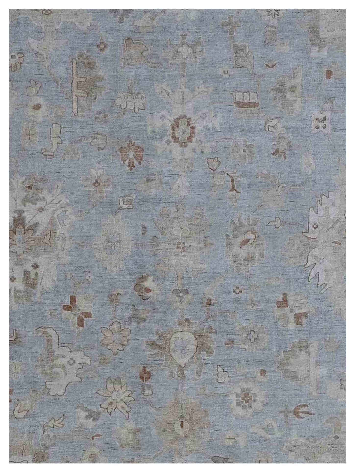 Artisan Julie  Lt.Blue Beige Traditional Knotted Rug