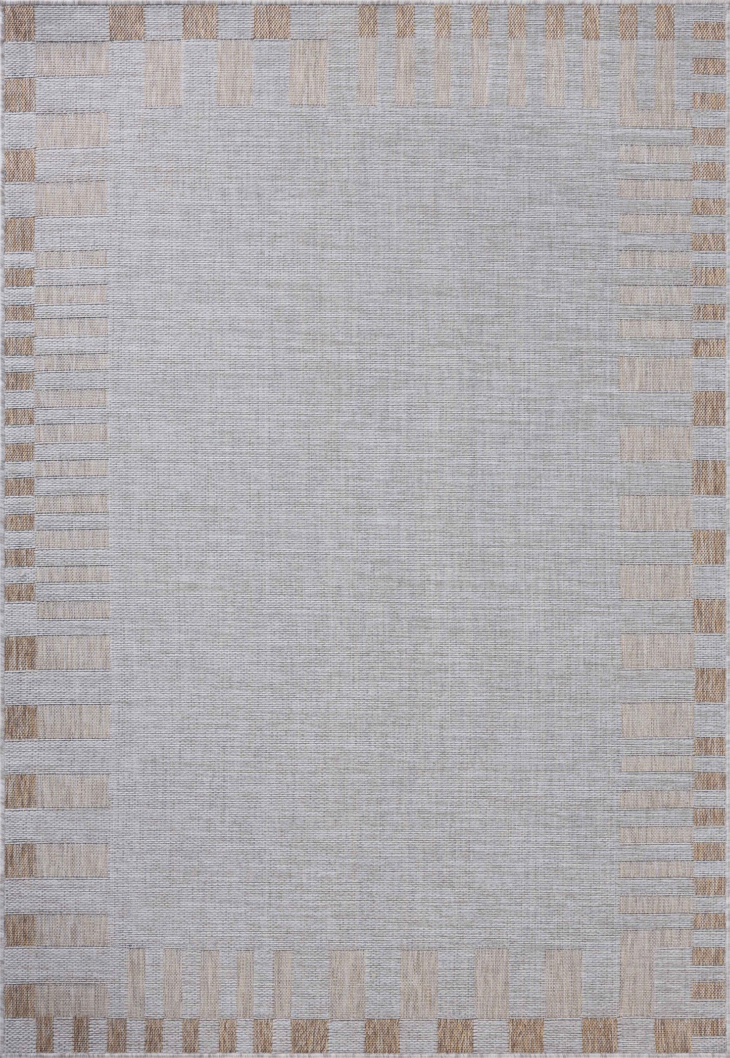 Amber Lewis x Loloi Topanga  Silver Natural Indoor/Outdoor