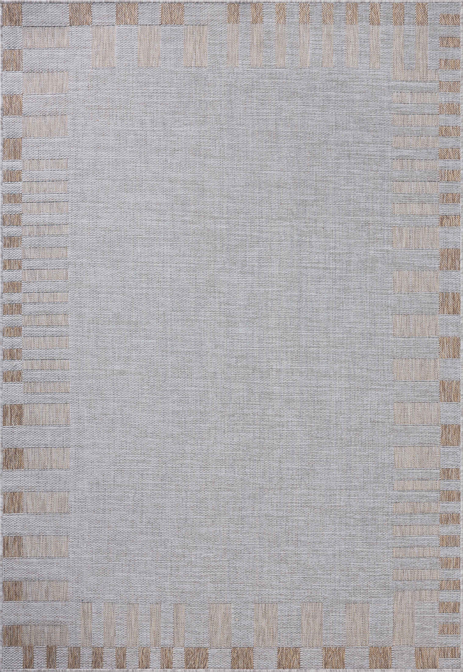 Amber Lewis x Loloi Topanga  Silver Natural Indoor/Outdoor