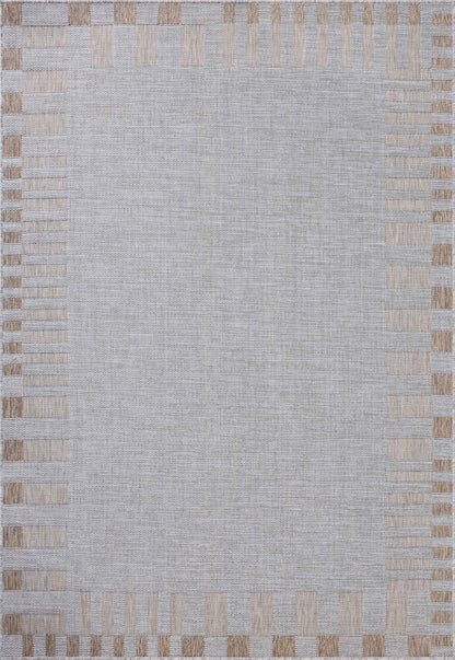 Amber Lewis x Loloi Topanga  Silver Natural Indoor/Outdoor