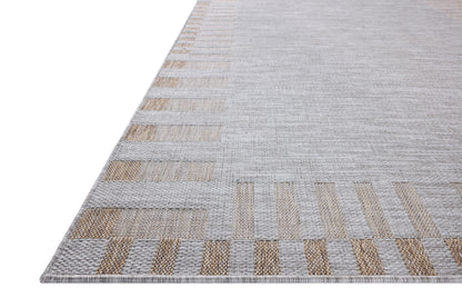 Amber Lewis x Loloi Topanga  Silver Natural Indoor/Outdoor